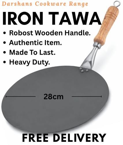 Pure iron tawa - tawa, wooden