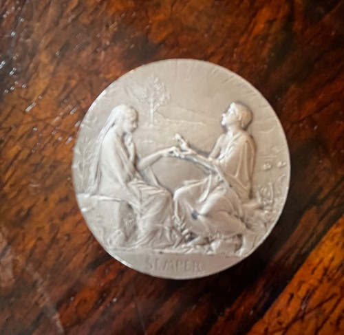 Antique french silver marriage - french,